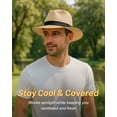 thumbnail image 7 of Zylioo Small Heads Straw Panama Hats,Fedora Beach Sun Hat for Petite Heads,Wide Brim Summer Travel Hat, 7 of 7