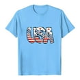 thumbnail image 5 of TOWED22 USA Flag Tee Shirt for Women 4th of July Memorial Day T Shirt American Proud T Shirt Casual Short Sleeve Graphic Tee(Sky Blue,XL), 5 of 5