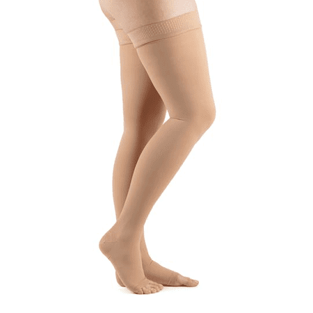 Actifi Surgical Opaque Thigh High 20-30 mmHg Compression Socks, Open Toe