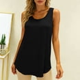 thumbnail image 4 of hoksml Women's Sleeveless Curved Hem Cotton Tank Top Loose Fit Crew Neck Casual Top for Everyday Wear, 4 of 5