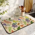 thumbnail image 3 of 2 Pack Washable Rubber Multicolored Flower Leaves Dish Drying Mats for Kitchen Counter Home Large Coffee Bar Pad Accessories and Decor for Utensils Stemware (2pcs 19.5''x12''), 3 of 5