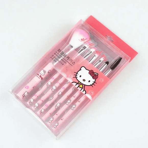 Sanurgente-Ensemble de pinceaux de maquillage Hello Kitty Anime Fashion, bijoux, fard à joues, sourcils, lèvres, ombre à barrage, outil de beauté, boîte cadeau