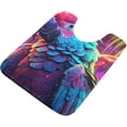 thumbnail image 3 of Dreamtimes Bathroom Rug Toiletry Mat Set Beautiful Rainbow Parrot Print, Soft Absorbent Bath Rug and U-Shaped Contour Toilet Rug, Non-Slip Bath Carpet Bath Mats for Bathroom 17.3"x13.4"+23.6"x15.7", 3 of 5