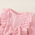 thumbnail image 7 of Annhoo Infant Baby Girls Cotton Dress Long Sleeve Casual Dresses with Bow Headband Solid Color Cute Clothing Sets 3-24 Months, 7 of 7
