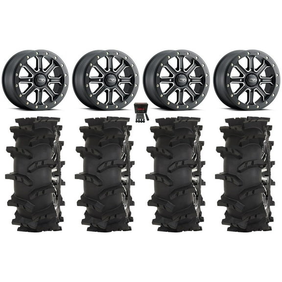 ITP Inertia Beadlock 14" Wheels Black  40mm 30" Outlaw Max Tires Polaris RZR XP 1000 / PRO XP / Ranger XP 900/1000