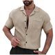 thumbnail image 2 of pstuiky camiseta de hombre, Camisas de manga corta con cuello vuelto y botones sueltos informales de color sólido para hombre camisas casuales para hombre xl, 2 of 7