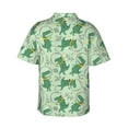 thumbnail image 4 of Xecao Cute Dinosaurs in Space print Hawaiian shirt - a stylish short-sleeve button-down for men, perfect for casual beach and tropical outings., 4 of 9