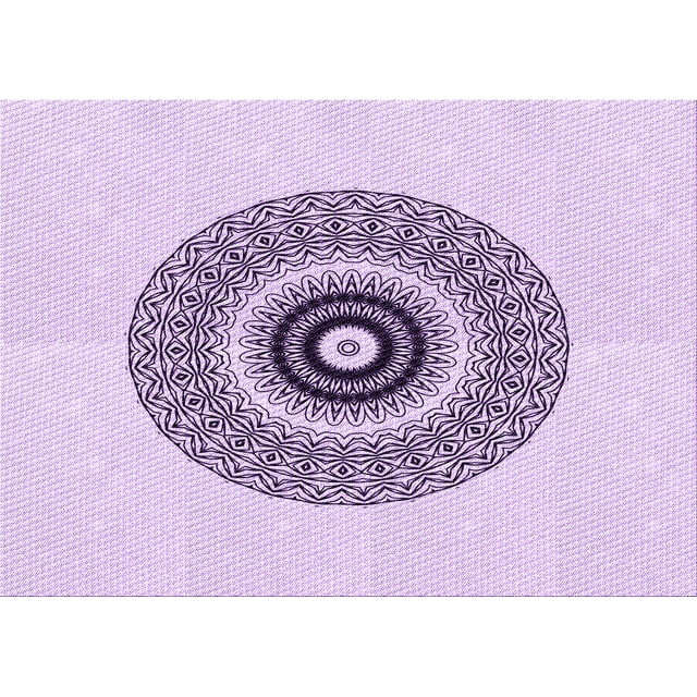 Ahgly Company Machine Washable Indoor Rectangle Transitional Rich Lilac Purple Area Rugs, 7' x 9'