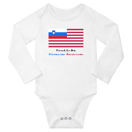 

Proud to be Slovenian American Baby Long Slevve Bodysuits (White 18-24 Months)