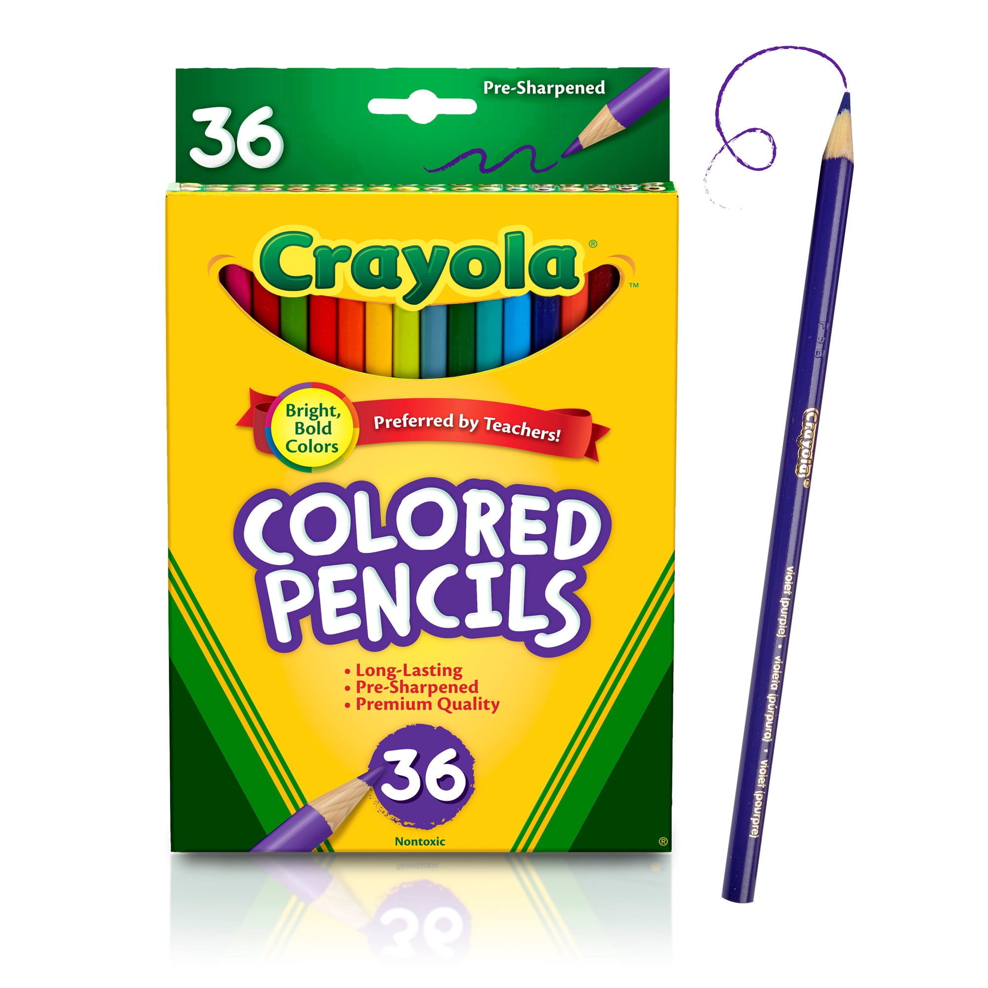 Crayola Colored Pencil Set, 36-Colors, School Supplies, Beginner Unisex Child
