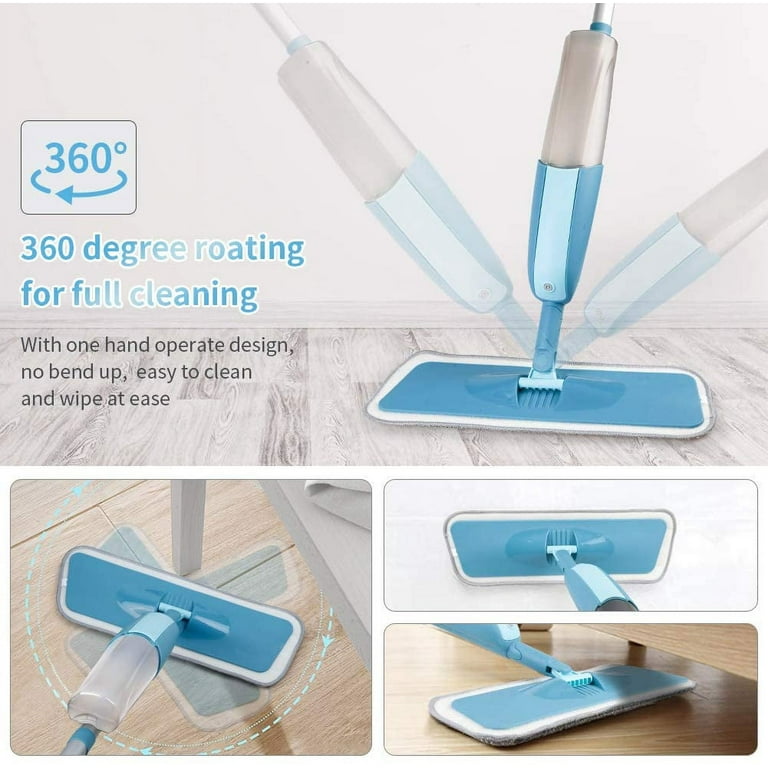Spray Mop for Floor Cleaning - Microfiber Floor Mop with 3 Washable  Pads,550ML Refillable Bottle, Reusable Flat Mop with Sprayer for Hardwood  Laminate
