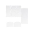 thumbnail image 3 of Raspador De Pastel Acrílico Transparente Claro Multifuncional Pastel Contorno Peine Borde Glaseado Más Suave Para El Hogar Cocina Hornear Clase Postre Tienda 6 Uds Guardurnaity HA021706-00, 3 of 6