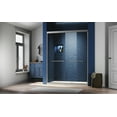 thumbnail image 2 of Sliding Shower Glass Door 56-60 in. W x 72 in. H, Adjustable Semi Frameless Shower Door, Certified Thick Clear Clear Tempered Glass, 304 Stainless Steel Handles, Brushed Nickel, 2 of 8