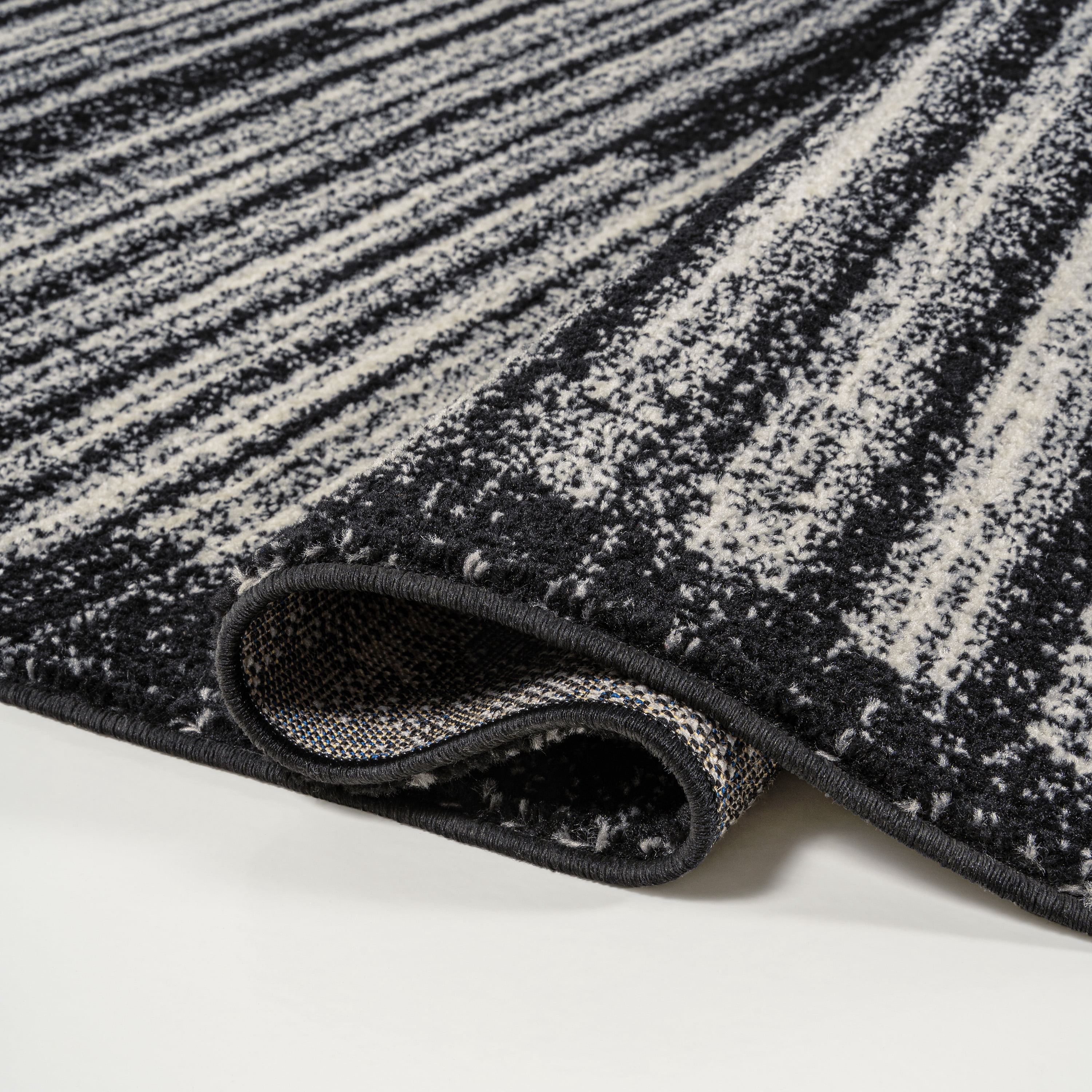 JONATHAN Y MOROCCAN HYPE 3 x 5 Area Rug, Khalil Berber Stripe - Black/Cream, MOH207F-3