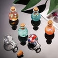 thumbnail image 2 of 10 piezas Mini botellas de vidrio botellas transparentes a la deriva pequeñas botellas de deseos con tapones de corcho para boda fiesta de cumpleaños, 2 of 5