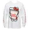 Hello Kitty x Cup Noodles Character Long Sleeve Shirt With Sleeve Prints-XLarge
