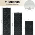 thumbnail image 4 of Black Celestial Symbol Pattern Kitchen Rugs Sets Of 3,Kitchen Runner Rugs Non Skid Washable,Decorative Kitchen Floor Mats for Kitchen,Sink,Laundry,17"x30"+ 17"x47" + 17"x59", 4 of 6