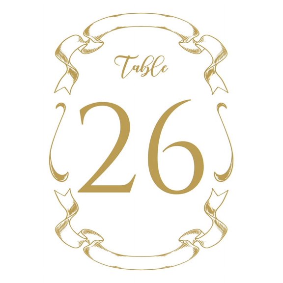 Golden Pattern Wedding Table Number Cardss 1-100 Double Sided With Head Table For Reception Event Party Baby Shower Birthday 4x6 Inch