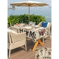 thumbnail image 4 of Outdoor Tablecloth with Umbrella Hole and Zipper, Sweet Home Rectangle Table Cloth 54x80 Inch Waterproof Tablecloth, Western Stars Bird Houses Country Vintage Picnic Table Cover for Patio Camping, 4 of 7