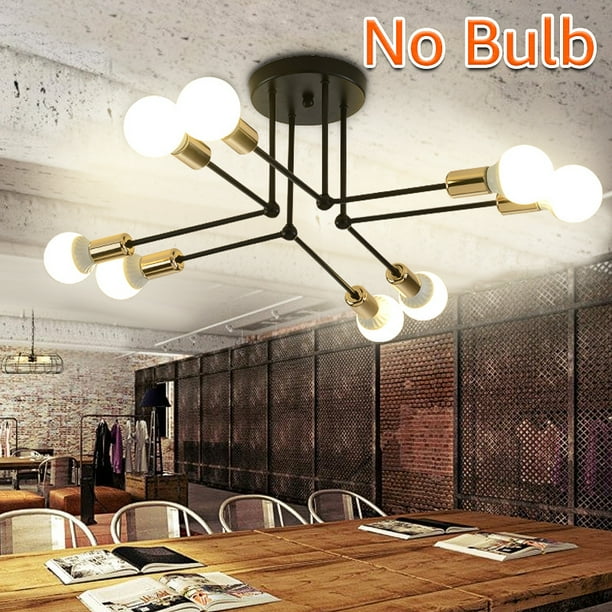Ceiling Sputnik Chandelier Lighting 8 Lights E27 Semi Flush Mount Lamp Modern Pendant Light Industrial Creative Fixture Bulb Not Included Com Ceiling Sputnik Chandelier Lighting 8, Good Quality Lighting Fixtures