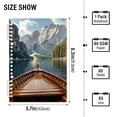 thumbnail image 2 of FORMRS 1-Subject Spiral Notebook 8" x 5" College Ruled 60 Refillable Sheet A5 Hard Cover, 2 Pack, Wooden Boat, 2 of 7