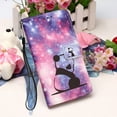 thumbnail image 6 of Mantto For iPhone 15 Plus Case, [ 5.4 inch ] PU Leather With Hand Strap Magnetic Closure Cute Pattern Painted Flip Wallet Card Stand Phone Case For Apple iPhone 15 Plus, Panda Baby, 6 of 8