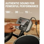 Donner Electric Drum Set with 180+ Sounds, Mesh Pad Drums Kit for Adults Beginners,DED-80, Gray
