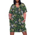 thumbnail image 1 of Frogs in the Hawthorn - midnight blue Loose Pocket Dress summer dress dresses for woman, 1 of 7