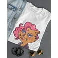 thumbnail image 3 of Pink Hair Rocker Cat T-Shirt Women -Image by Shutterstock, Female Small, 3 of 4