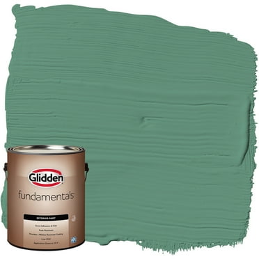 Glidden Fundamentals Exterior Paint Sheffield / Green, Flat, 1 Gallon