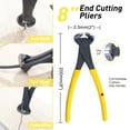 thumbnail image 5 of 4-Piece Pry Bar Set, 12-Inch Utility Claw Pry Bar, 10-Inch & 7.5-Inch Flat Pry Bars Crowbar Claw, 8-Inch End Cutting Pliers, Nail Remover Tool for Baseboard, Floor, Nails Removal, 5 of 7