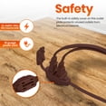 thumbnail image 7 of 6 Feet Brown Extension Cord, 3 Outlet, 2 Prong, 16 Gauge Cable, Heavy Duty, Indoor use - by Revpex, 7 of 7