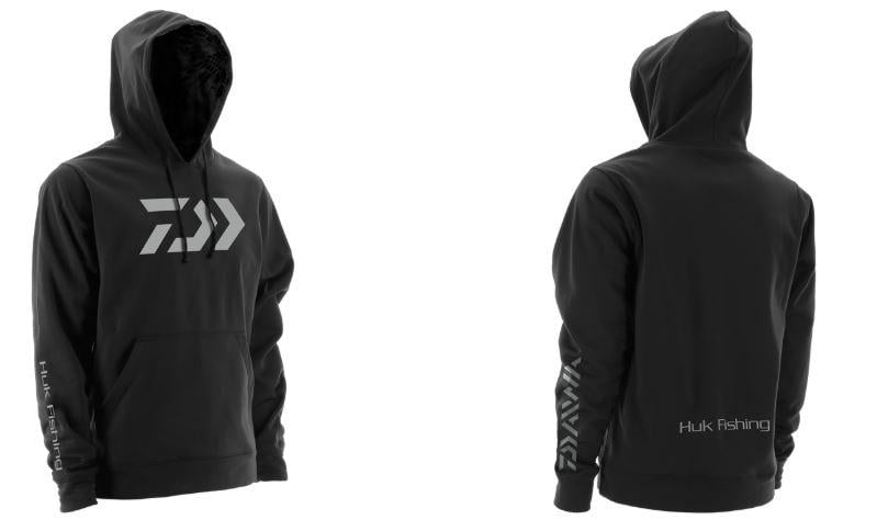 Daiwa Sweat D-Vec Hoodie Black Sweatshirt Pullover Clothing Hooded Jacket 