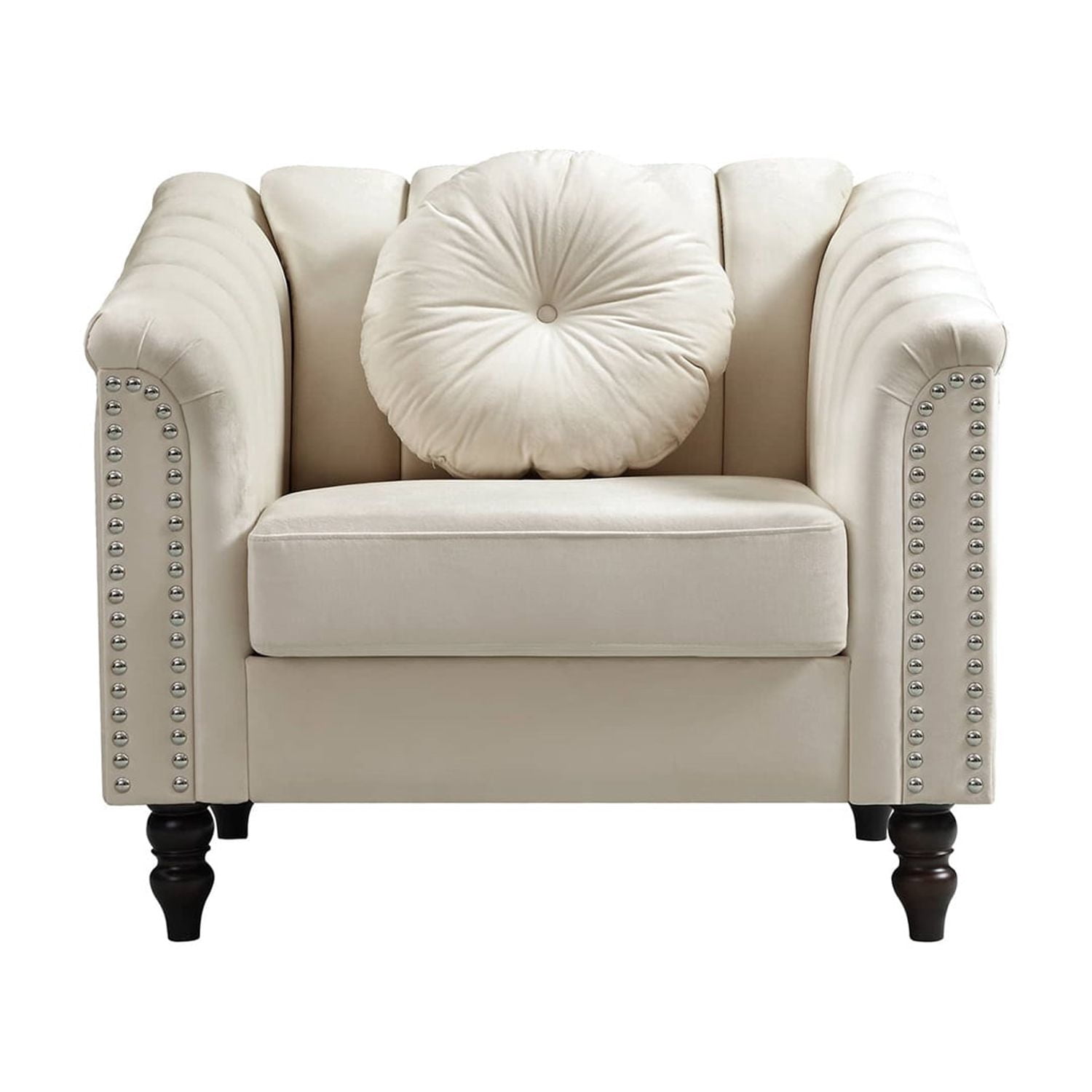 Hommoo Sofa Set, Microfiber 2-Piece Couch Living Room Sofa Set,Suitable for Home, White