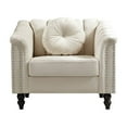 thumbnail image 6 of Hommoo Sofa Set,Microfiber 3-Piece Couch Living Room Sofa Set Including 3-Seater Sofa, Loveseat and Single Chair, for Apartment Furniture Set,White, 6 of 6