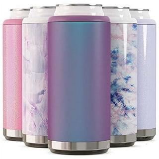 Maars Skinny Can Cooler for Slim Beer & Hard Seltzer   Stainless Steel 12oz Sleeve, Double Wall Vacuum Insulated Drink Holder -  Royal Flora Paisley: Home & Kitchen
