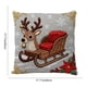 thumbnail image 3 of Seyotauo Christmas Linen Pillow Cover 18x18 inch with Imitation Embroidery Festive Patterns Cover for Farmhouse Bedroom Sofa Home Decor,Flax Craft for Christmas Pillow Cover,Hidden Zipper Easy to Use, 3 of 6