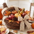 thumbnail image 4 of BBilaBu 15 Ft Fall Wired Ribbon, 2.48 Inch Wide Thanksgiving Craft Ribbon with Fall Polka Dot Print, Wired Edges for Wreath Bows, Gift Wrapping, Garlands, Centerpieces and DIY Decor, 4 of 6