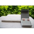 thumbnail image 4 of De Kulture Works Tri-Flower Enameled Flash Gold Plated Brass Stud Earring Jewelry, 4 of 5