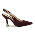 thumbnail image 2 of Nine West Veroni Women's Leather Stiletto Slingback Dress Pumps Color: Black Leather Size: 9, 2 of 4