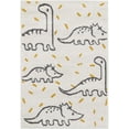 thumbnail image 2 of Unique Loom Whimsy Kids Collection Area Rug - Dinosaur (2' 2" x 3' 1" Rectangle Ivory/Yellow), 2 of 9