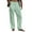 IC-Green, variant on ADSSDQ Mens Linen Pants Yoga Beach Loose Fit Casual Summer Elastic Waist Drawstring Baggy Trousers with Pockets Army Green L