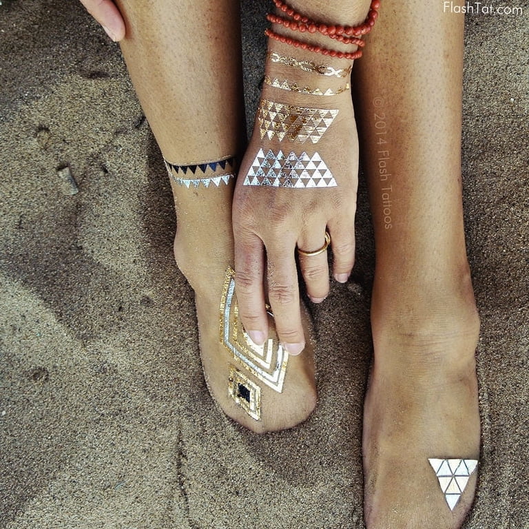 Hand Flash Tattoo Gold