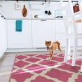 thumbnail image 2 of Sweet Home Stores Clifton Non-Slip Rubberback Moroccan Trellis 5x7 Indoor Area Rug, 5' x 6'6", Hot Pink, 2 of 8