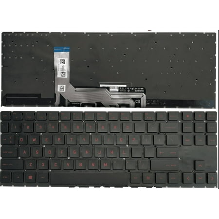 Replacement Laptop English Red Backlit Keyboard Without Frame for HP Omen 15 15-EN 15-EK 15Z-EN 15T-EK 15-EK000 15-EK0019NR 15-EN 15-EN0010CA 15-EN0013DX 15-EN0023DX TPN-Q238 TPN-Q236 TPN-Q265
