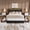 Black, variant on Full Size LED Bed Frame with 4 Drawers, Upholstered Adjustable Diamond Headboard, Wooden Slat Support, No Box Spring Required, PU Black