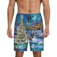 thumbnail image 3 of Lsque Christmas Tree Mens Sleep Pajama Shorts,Short Pajama Pants, Cotton Ultra-Soft Knit-3X-Large, 3 of 9