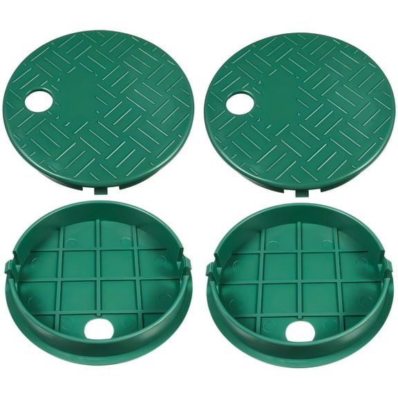 Hemoton  4 Pcs Sprinkler Valve System Cover Irrigation Covers for outside Green