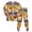 Gsleepwear9-Gold, variant on UAYOTSE Children Halloween Plaid Pajama Outfit Long‑Sleeve Shirt and Elastic Ankle Pants Vintage Checkered Fall Sleep Set for Kids Size 8-9 Years