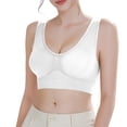 thumbnail image 5 of Sports Bras for Women Invisible Deep V Comfy Mesh Full Coverage Shaping Supportive Athletic Push Up Bra Pushup Anti-Sagging Wireless Padded Comfortable Cute Plunge Bra No Underwire Bralettes White, 5 of 8